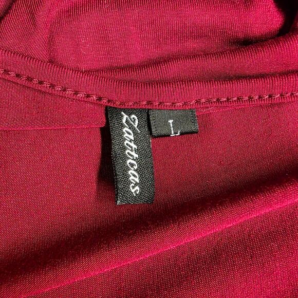 Zattcas Faux Wrap Tie Maxi Dress with Long Lace Sleeves Size Large - Picture 10 of 12